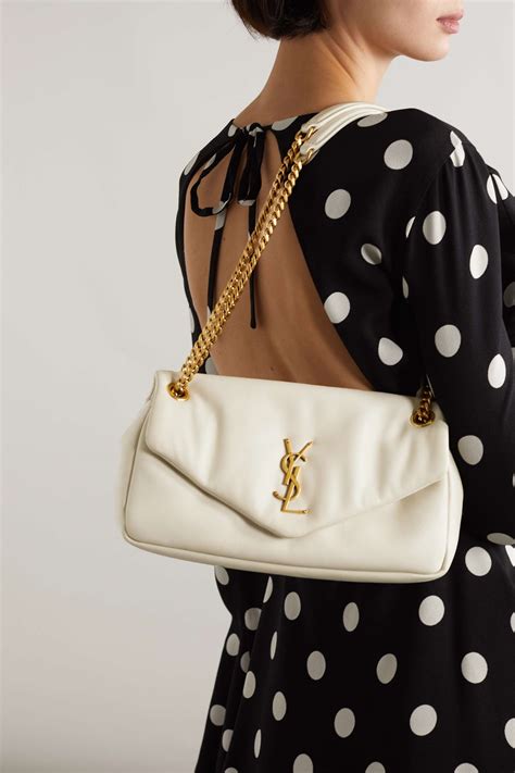 yves saint laurent calypso|SAINT LAURENT Calypso padded leather shoulder .